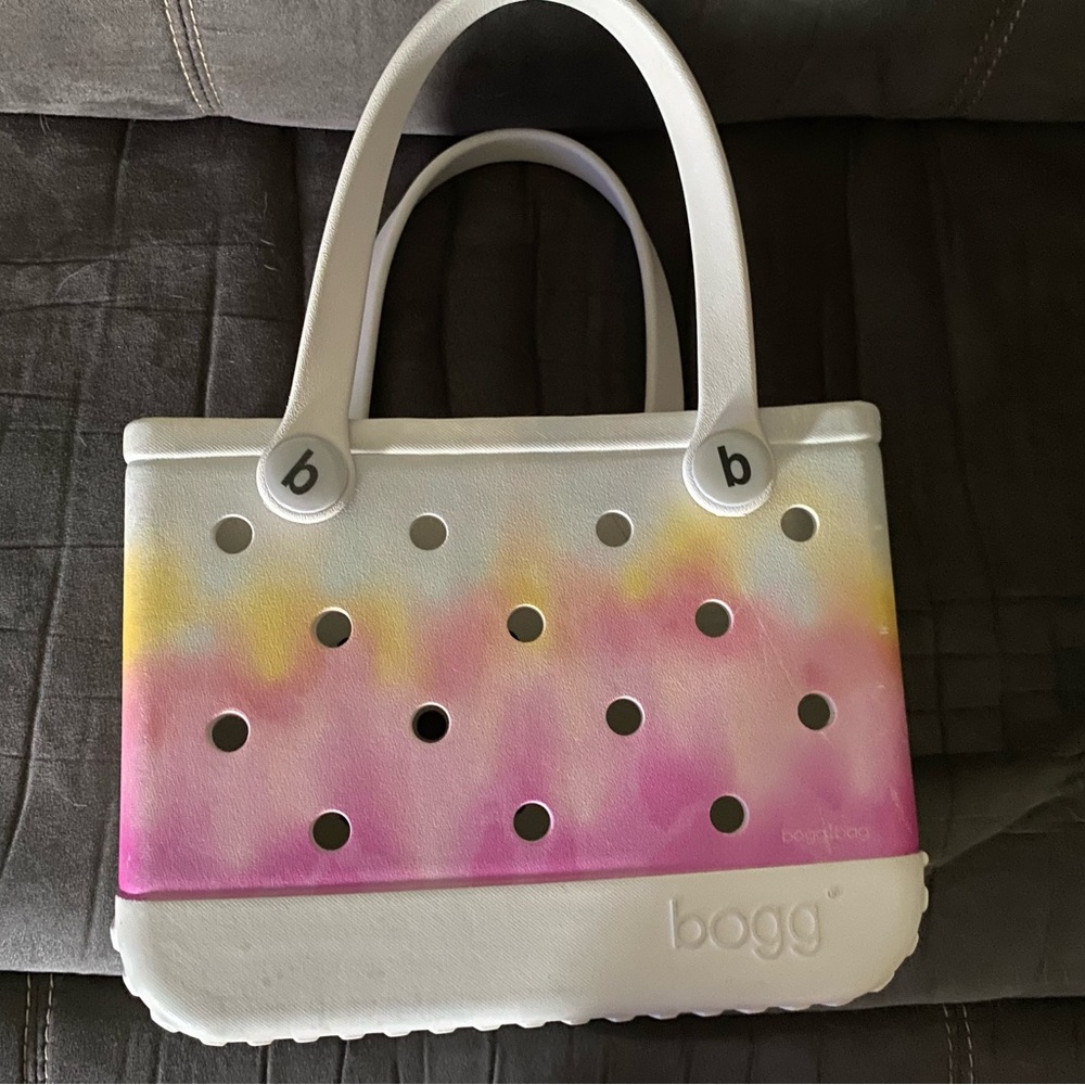 Women's Pink and Yellow Bitty Bogg Bag